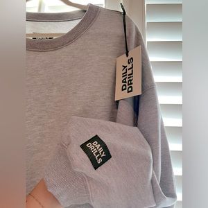 Daily Drills Oversized Crew, XS/S, Grey